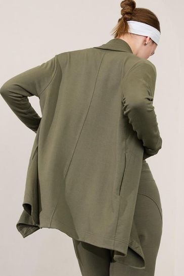 Athleta Green Pranayama Restore Long Wrap Cardigan