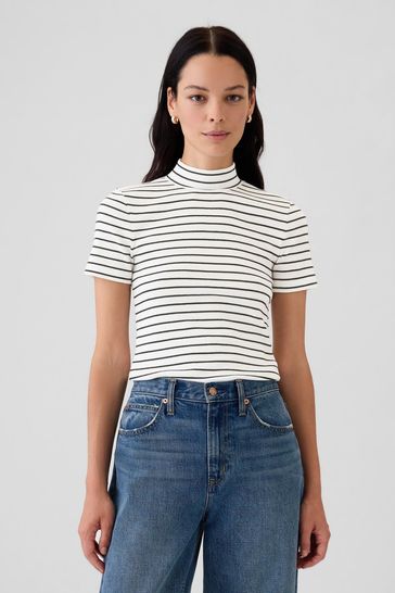 Cotton mock neck top online