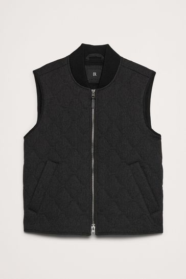 Buy Banana Republic Black Herringbone Quilted Vest Jacket from the Gap online shop