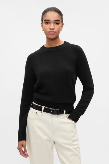 Black CashSoft Crew Neck Jumper