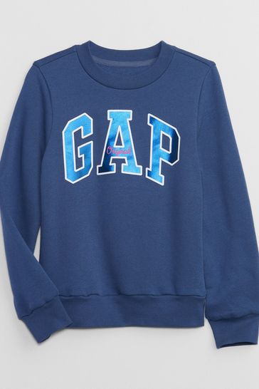 Buy Gap Metallic Logo Long Sleeve Crew Neck Sweatshirt (4-13yrs) from ...