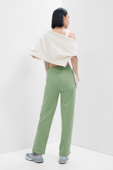 Green wide deals leg joggers