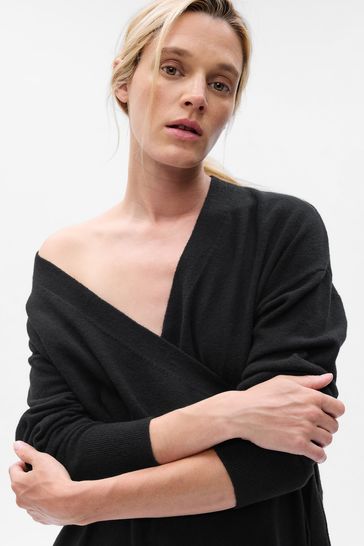 Gap Black Maternity Soft Wrap Jumper