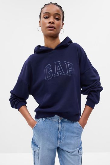 Buy Gap Vintage Soft Arch Logo Long Sleeve Hoodie from the Gap online shop