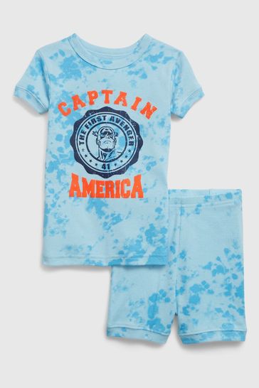 Blue Marvel Organic Cotton Captain America Pyjamas
