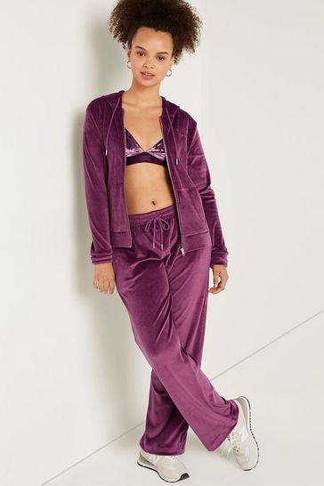 Buy Victoria s Secret PINK Velour Zip Up Hoodie from the