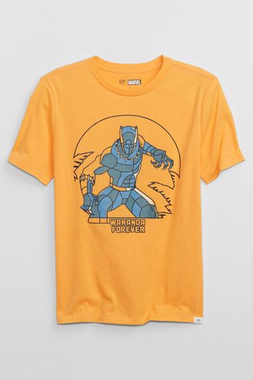 Orange Marvel Graphic T-Shirt