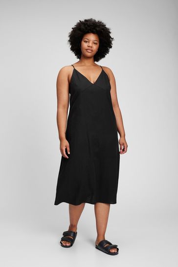 Gap black midi sales dress