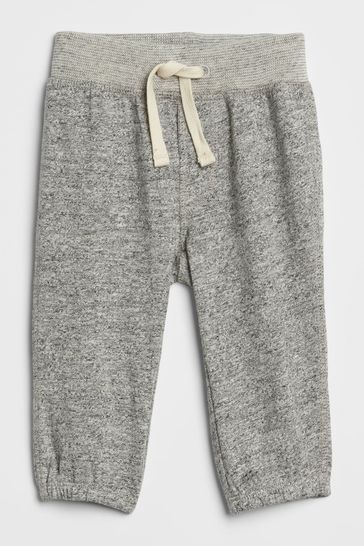 Grey Marled Pull-On  Joggers -Baby