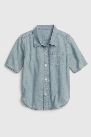 Blue Denim Button-Down Shirt