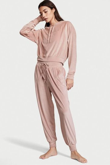 Victoria s Secret White Velour Jogger