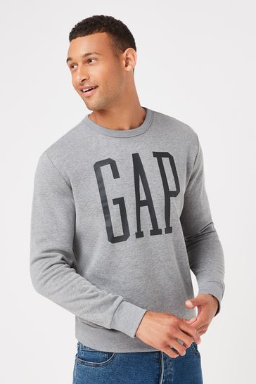 Grey Logo Pullover Sweatshirt