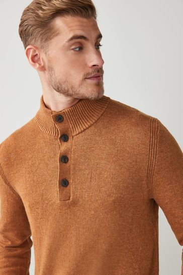 Buy Gap Button Neck Jumper from the Gap online shop