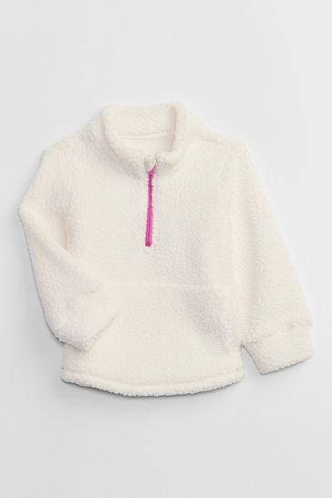 Buy Gap Sherpa Quarter Zip Jumper from the Gap online shop