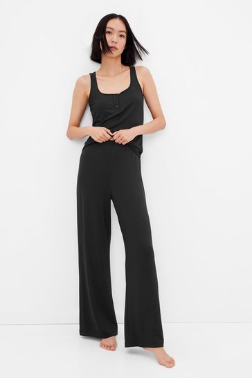 Gap Black Modal Supersoft Flare Pull On Trousers
