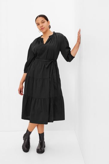 Gap black midi dress store