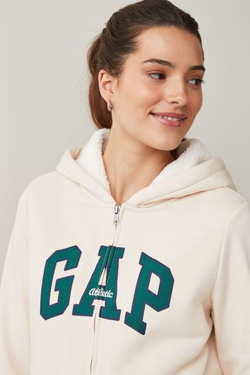 gap logo sherpa lined hoodie
