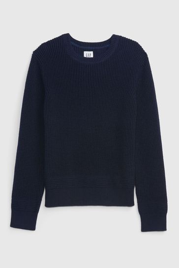 Waffle knit jumper womens cheap