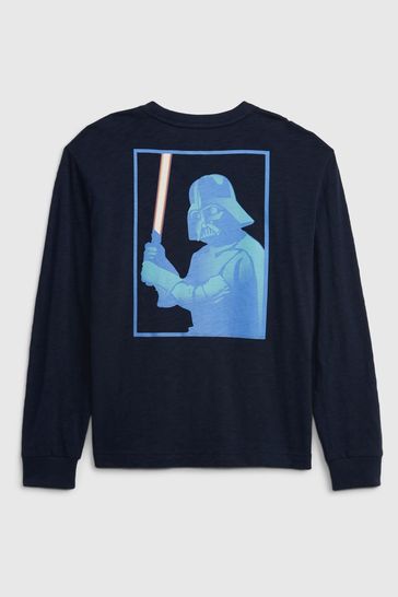 Gap Blue Star Wars Long Sleeve T Shirt