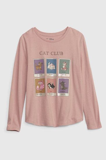 Pink Disney Organic Cotton Graphic Long Sleeve T-Shirt