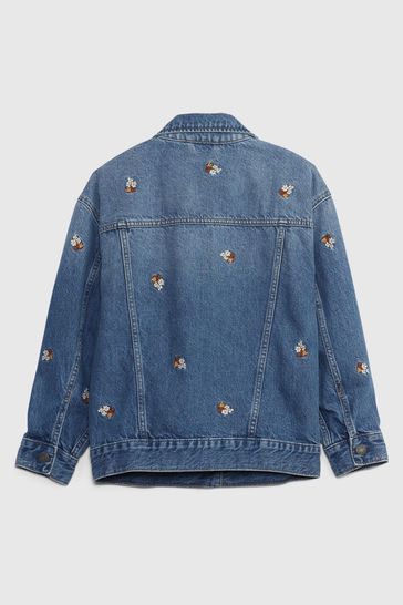 Girls embroidered denim jacket 2025
