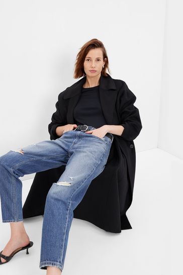 Buy Gap High Waisted Ripped Mom Jeans from the Gap online shop
