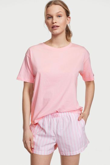 Victoria's Secret Pretty Blossom Stripe Pink Short Pyjamas