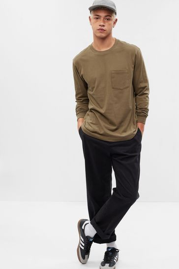Buy Gap Relaxed Long-Sleeve Pocket T-Shirt from the Gap online shop