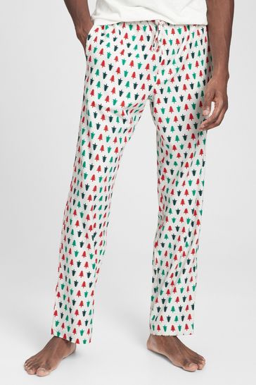 Buy Gap Christmas Tree Print Cotton Pyjama Bottoms from the Gap online shop