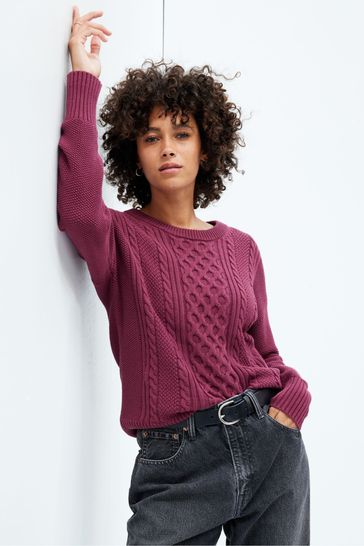 Buy Gap Cable-Knit Crewneck Jumper from the Gap online shop