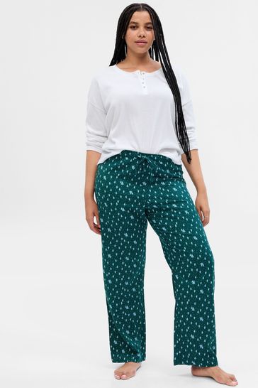 Gap Green Flannel Print Pyjama Bottoms