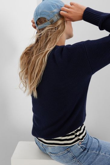 navy gap sweater