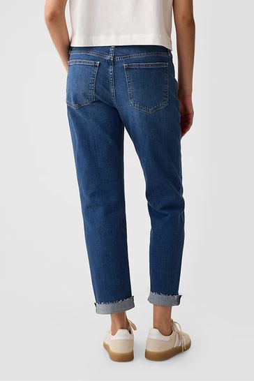 Buy Gap Mid Rise Girlfriend Washwell Cropped Jeans from the Gap