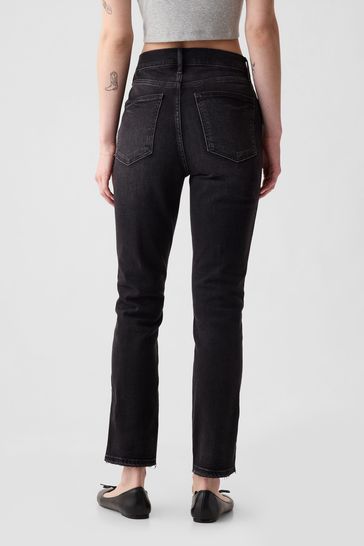 Gap Black High Waisted Vintage Slim Fit Washwell Jeans