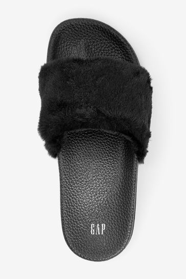 Slide sandals cheap with fur