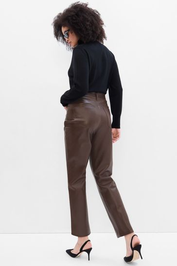 Brown Leather Trousers  Designer Desirables