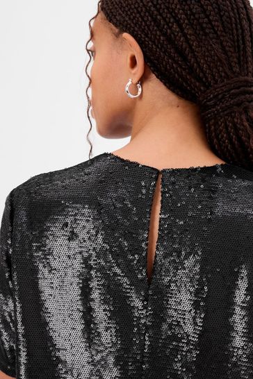 Buy Gap Sequin Short Sleeve T Shirt Mini Dress from the Gap online
