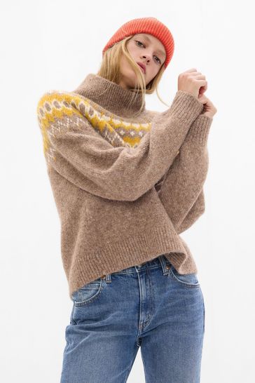 Buy Gap Brushed Fair Isle Jumper from the Gap online shop
