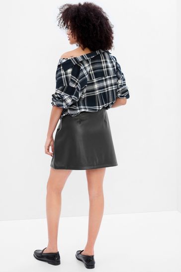 Faux leather mini sales skirt 9mm