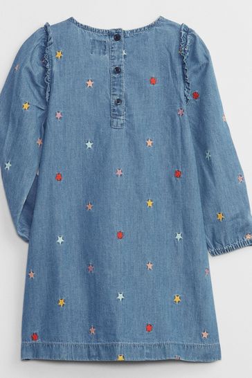 Buy Gap Embroidered Chambray Dress from the Gap online shop