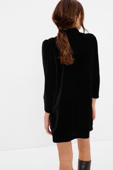 Gap black velvet dress sales