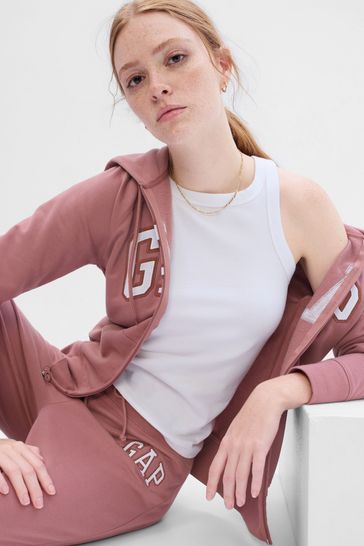 women's pink gap zip up hoodie