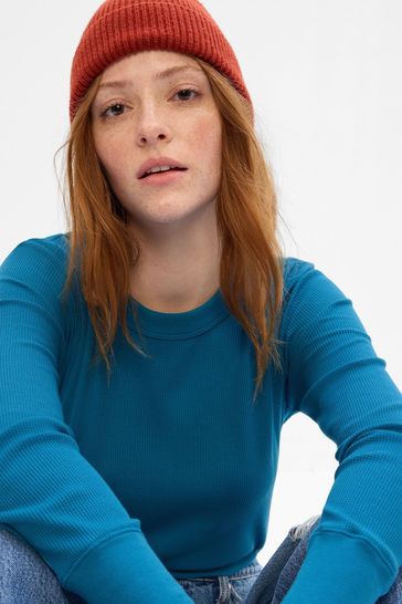 Gap Blue Waffle Knit T Shirt
