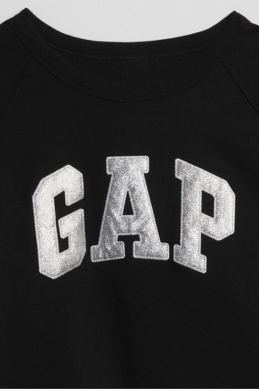 Buy Gap Glitter Logo Crew Neck Sweatshirt from the Gap online shop