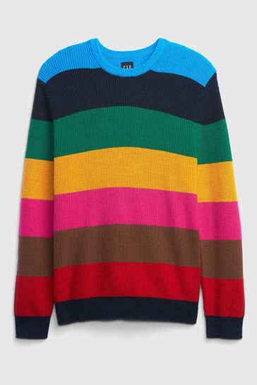 Happy Stripe Crewneck Jumper