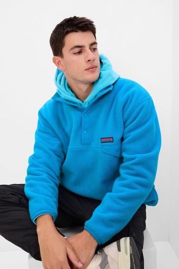 Blue Arctic Mockneck Pullover Fleece