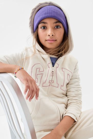 Buy Gap Metallic Logo Zip Up Hoodie from the Gap online shop