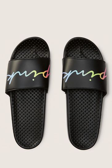 Black and sales pink sliders