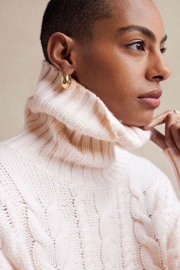 Banana Republic Cream Breton Merino Cashmere Jumper