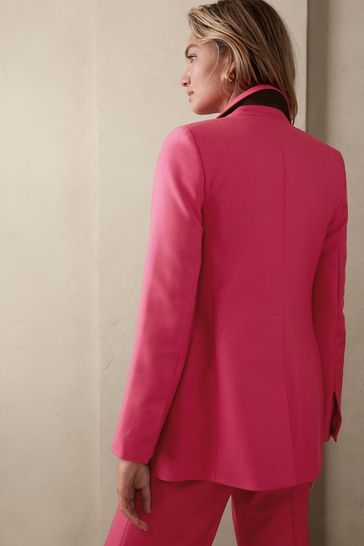 Banana Republic Black Lido Sculpted Wool Blazer